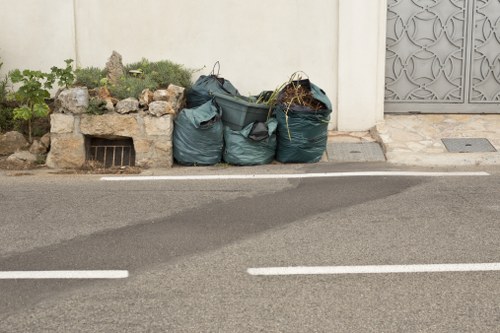 Materials being processed at a local transfer station in North London for sustainable recycling